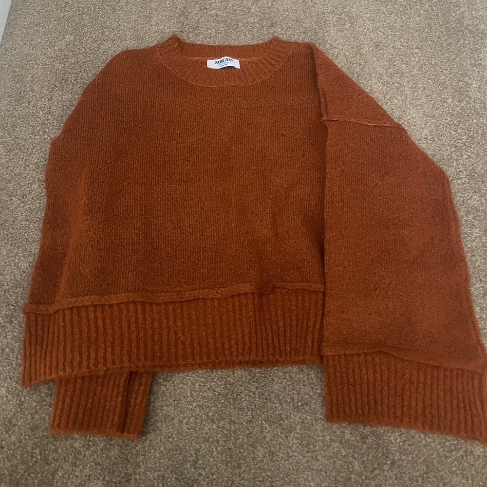 Burnt Orange Cropped Sweater